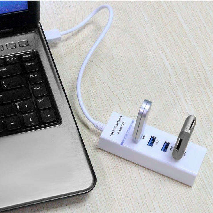 4 Port USB Hub High Speed USB 3.0: 5Gbps All Computers & Consoles