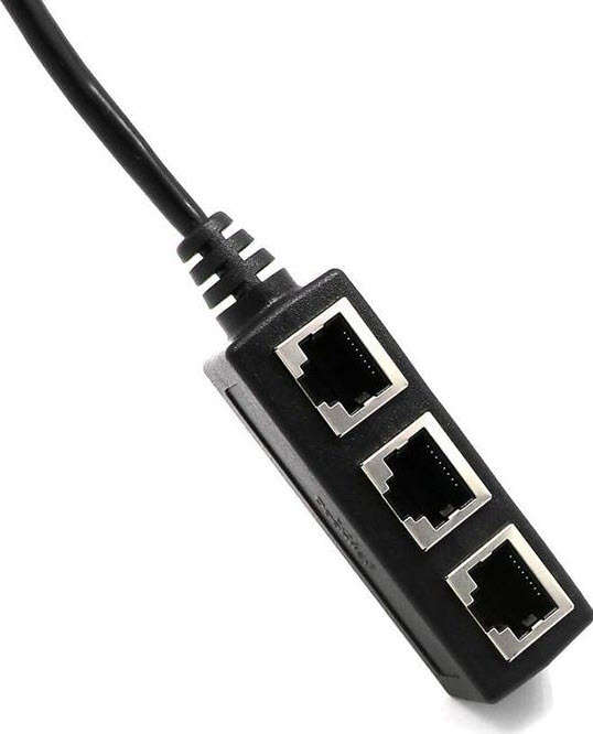 Ethernet Network Splitter 1 to 3 Ports Adapter LAN Female Cable Connector