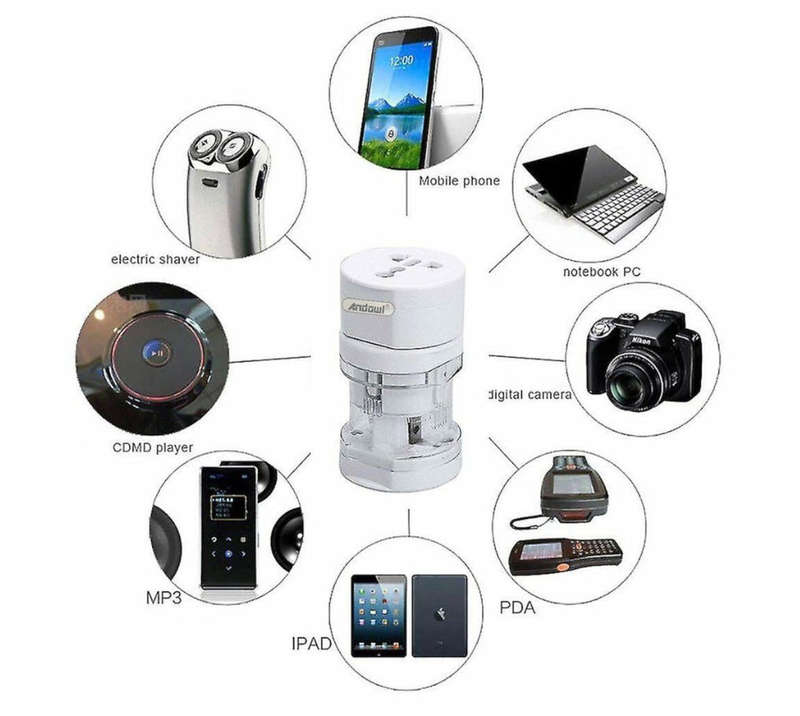 Andwol Luggage Travel Mini NT Univesal Travel Adaptor UK, USA, AUS, EURO
