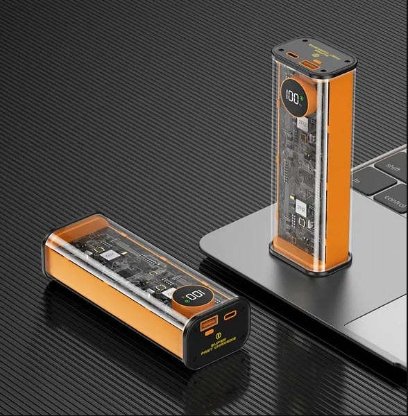 30000Mah 22.5W Super Fast Charge Power Bank With Led Light Q-Cd1008 Orange