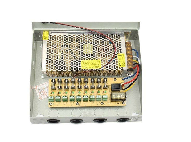 9CH Channel 12V 15A CCTV Power Supply