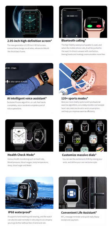 2024 LM70 Max Smart Watch Wireless Charging Bluetooth Calls Unisex Watch