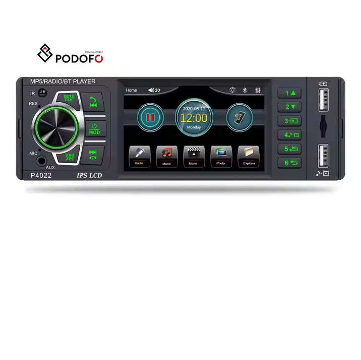 Digimark 3.8" Autoradio 1 Din IPS Touch Screen Audio Stereo FM BT With Remote
