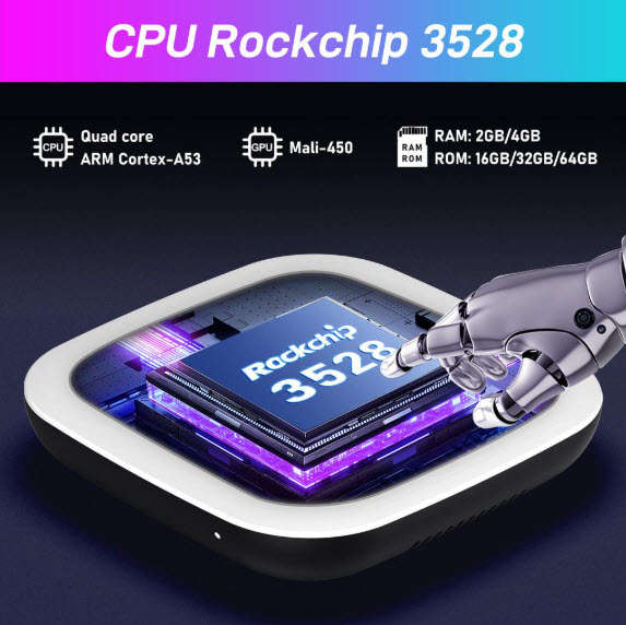 TV98 2+16G ATV 8K Smart TV Box Android 13 RK3528 Quad-core 2.4G&5G Dual Band Wifi+BT5.0 Media Player