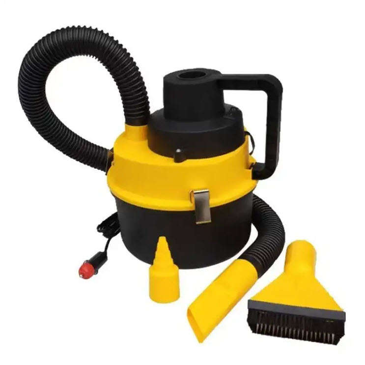 Vehicle Vacuum Cleaner For Wet And Dry Use Large Round Tub Car Cleaning Tool, Style: 12V Car Model