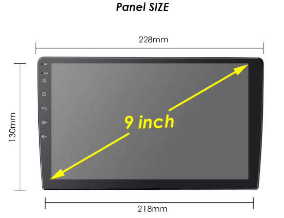 Pervoi 9 inch CTC9801 HD1080 Touch Screen Car Radio Android 64GB+4GB Stereo FM RADIO Bluetooth WIFI