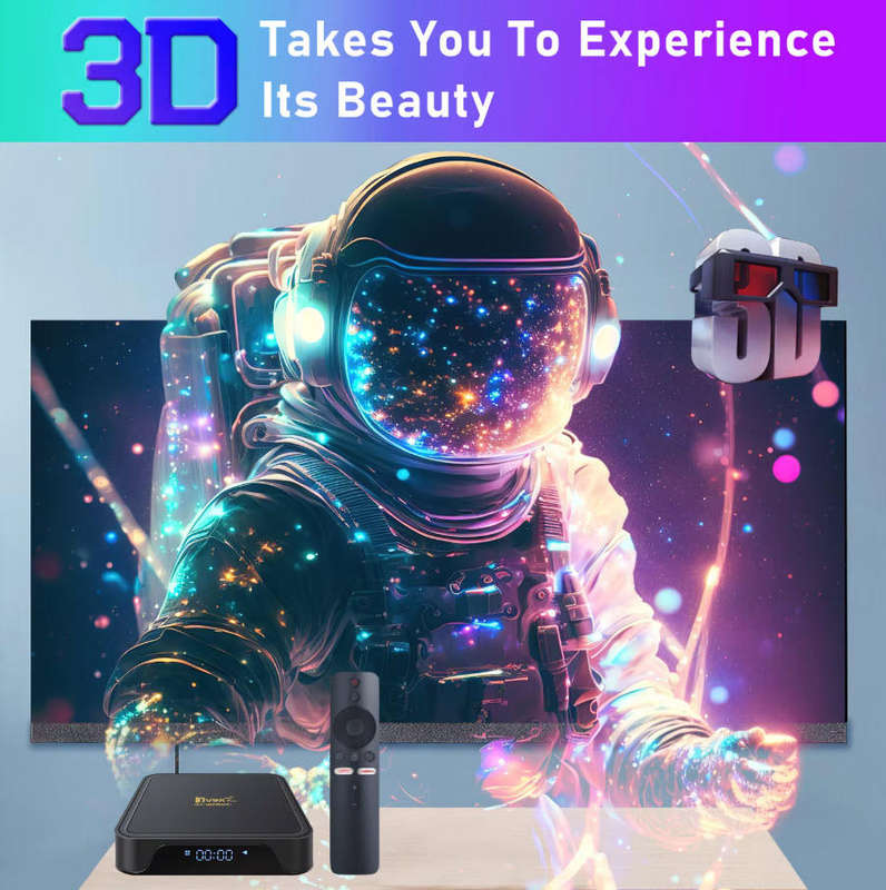 Android 14 8K TV98 with 2GB Ram TV Box & ATV OS, H313 Cpu Dual Band WiFi, BT5.2
