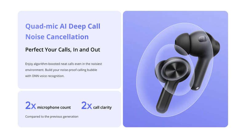 Realme Buds Purple BT in Ear Earbuds,4 Mic, AI ENC 4 Calls,48 Hours Playback with  Fast Charging