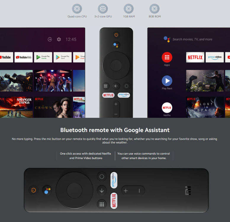 4K Xiaomi Mi TV Stick Dolby Digital Chromecast & Google Assist