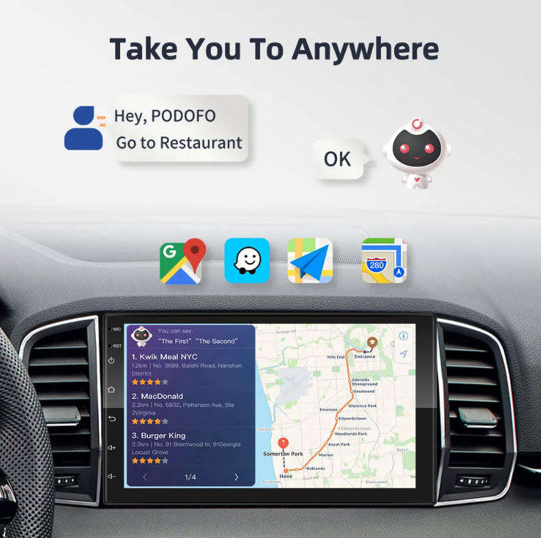 SOAK Full Android  14 TS7`Touch Screen GPS Car Radio Google Maps Download themes Wifi