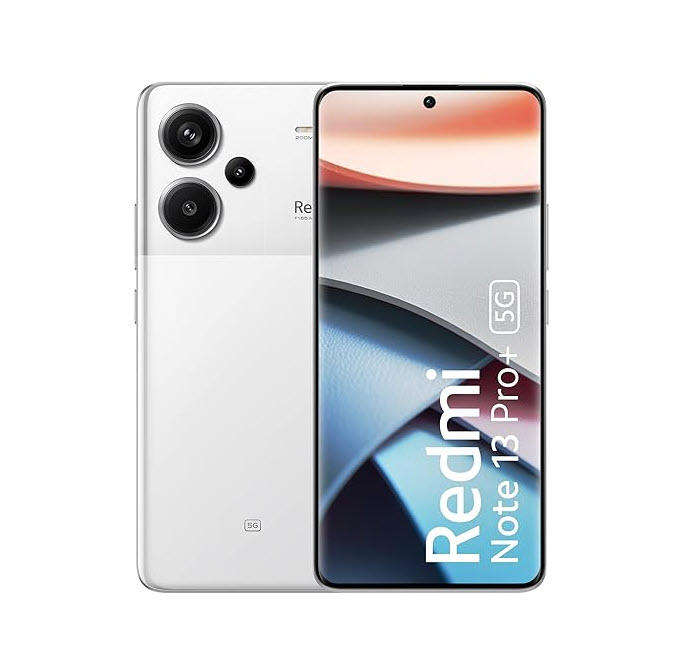 White Xiaomi Redmi Note 13 Pro+ 8GB/256GB 6.7 5G 120Hz Curved Screen 200MP Camera & NFC