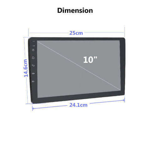 Pervoi 10 inch CTC9802 HD1080 Touch Screen Car Radio Android 14 / 64GB+4GB Stereo FM RADIO BT WIFI