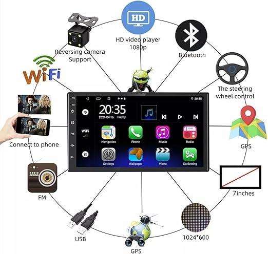 SOAK Full Android  14 TS7`Touch Screen GPS Car Radio Google Maps Download themes Wifi