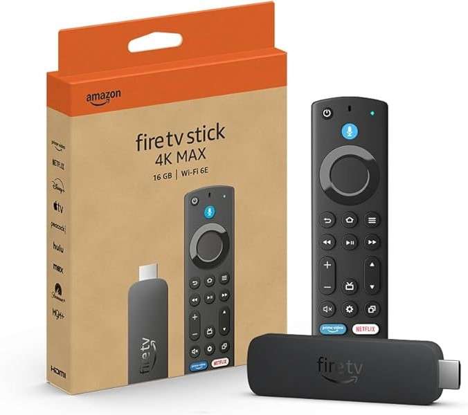 Amazon Fire TV Stick 4K MAX Streaming Device, Alexa Voice Remote 3rd gen Wi-Fi 6e