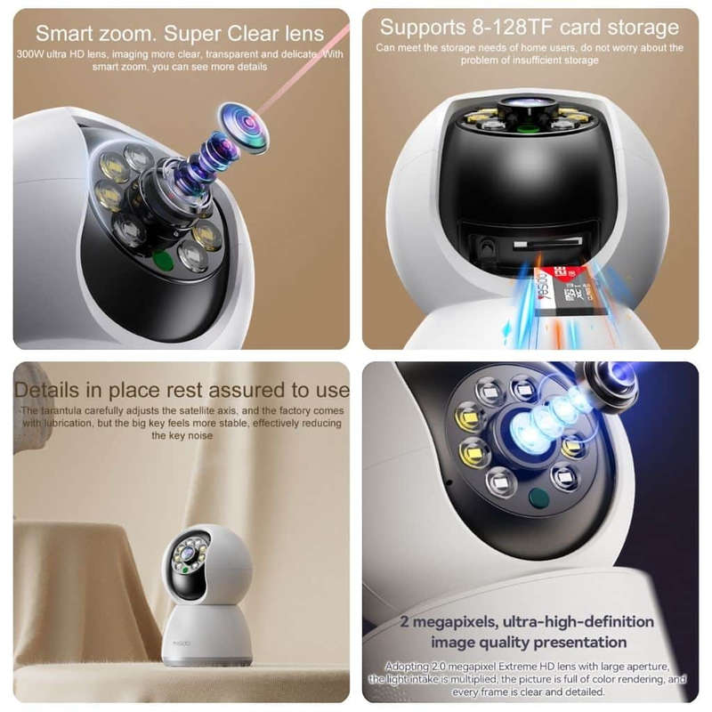 YESIDO - KM11 - Smart Indoor HD Camera With Night Vision - White