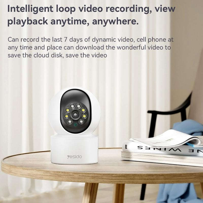YESIDO - KM11 - Smart Indoor HD Camera With Night Vision - White