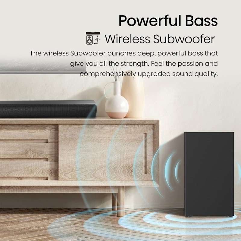 Hisense 2.1Ch 140W Bluetooth Sound Bar with Wireless Subwoofer
