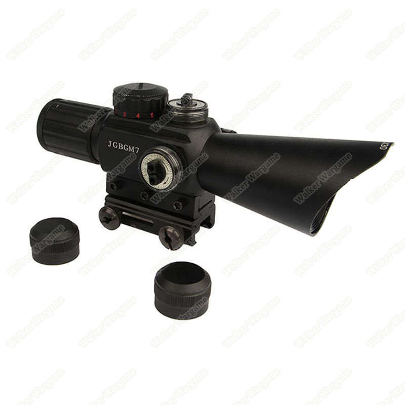 M7 4X30EG Illuminated Rifle Scope With Red Laser 819