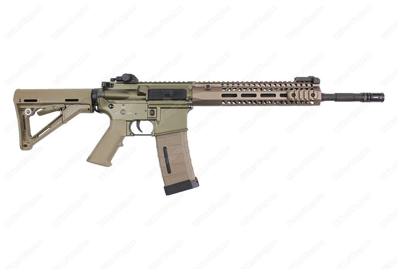 Double Bell 081S TTI TR-1 Engraved Metal Electric Airsoft Gun Tan