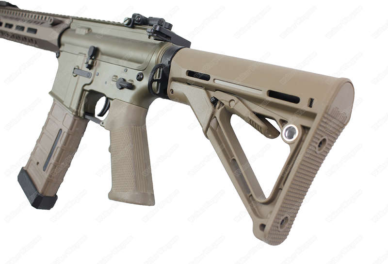 Double Bell 081S TTI TR-1 Engraved Metal Electric Airsoft Gun Tan