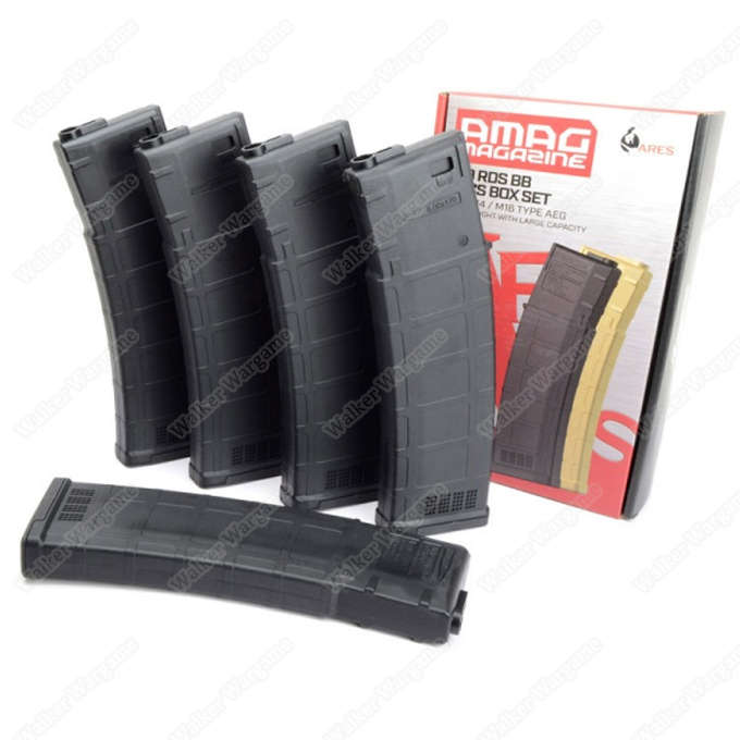 ARES AMAG L 170rd Magazine M4 / M16 Mid Cap Magazine for AEG Rifles Black
