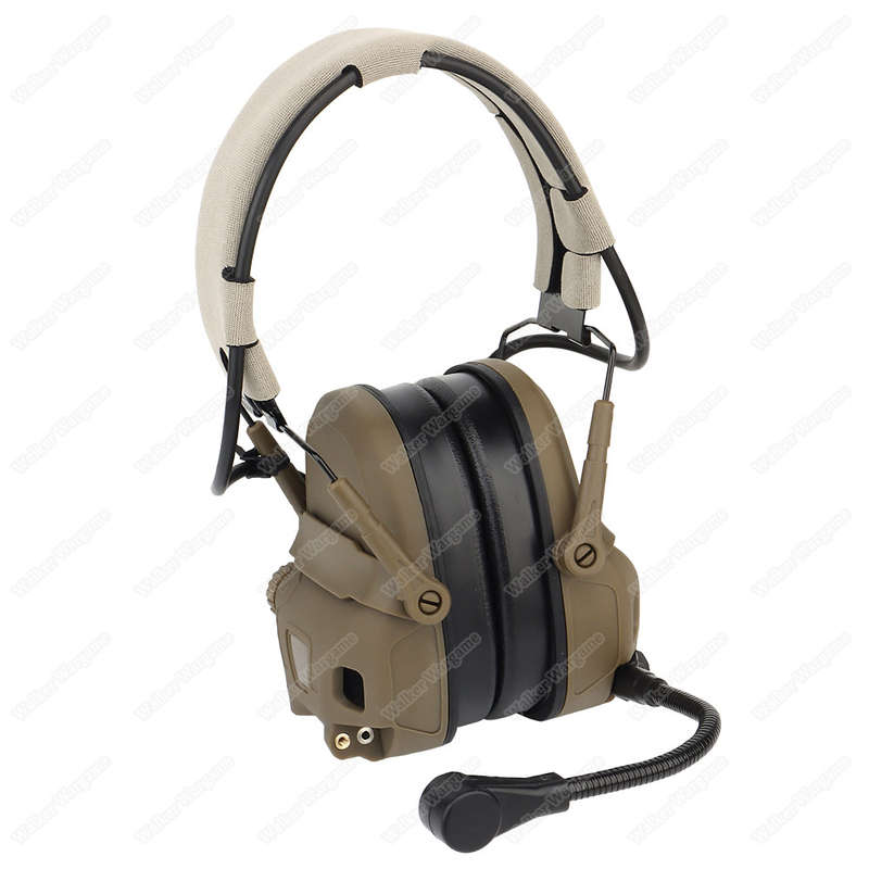 WST GEN 6 tactical headsetSound pickup and noise reduction with Multi Mount Tan