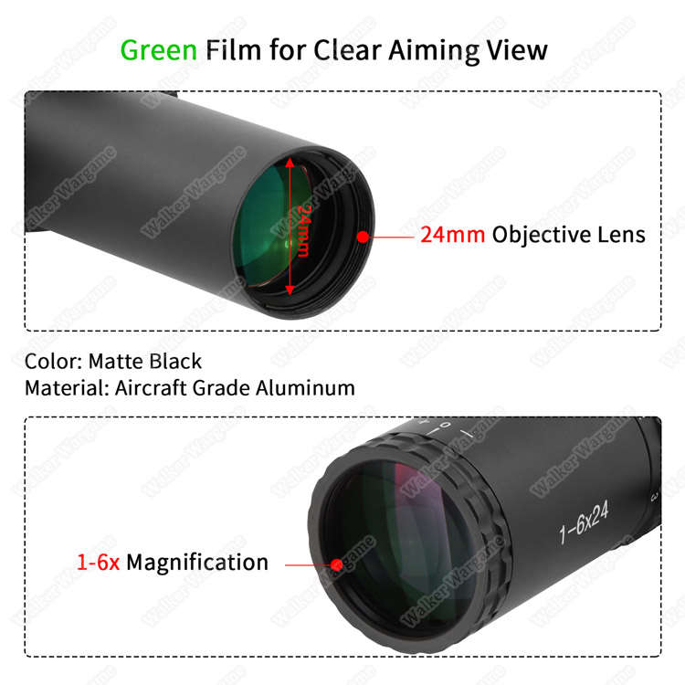 FOCUHUNTER 1-6x24 Second Focal Plane Rifle Scopes 0137