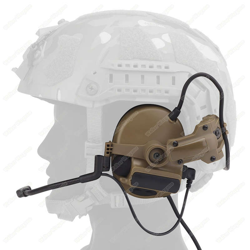 WST C5 Helmet Side Folding Head Set Communication Headsets Tan