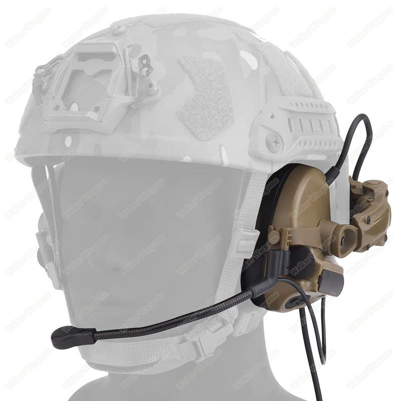 WST C5 Helmet Side Folding Head Set Communication Headsets Tan