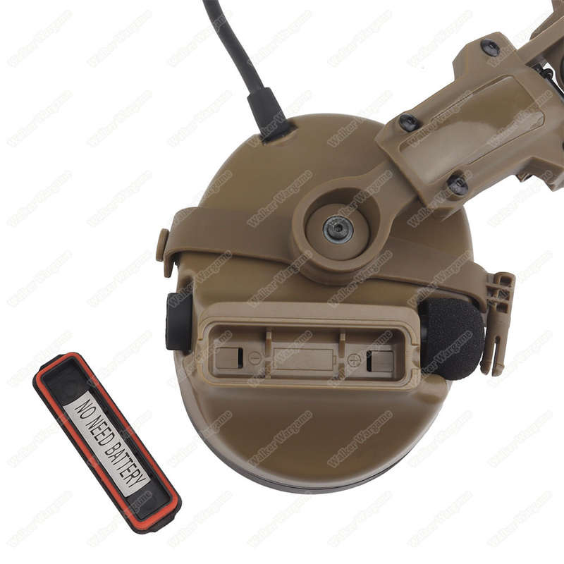 WST C5 Helmet Side Folding Head Set Communication Headsets Tan