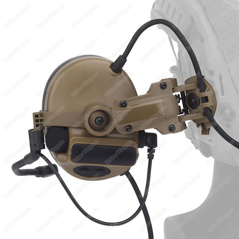 WST C5 Helmet Side Folding Head Set Communication Headsets Tan