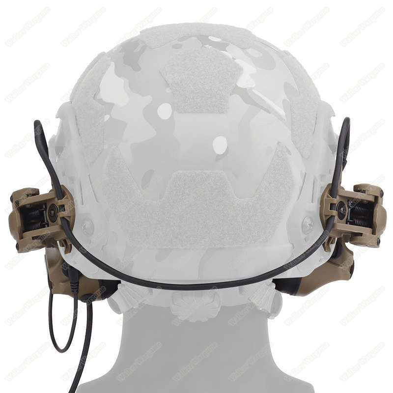 WST C5 Helmet Side Folding Head Set Communication Headsets Tan