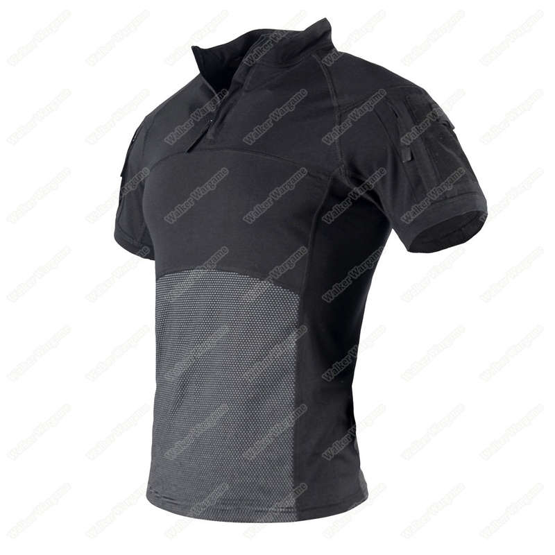 Tactical Short Sleeve Combat Shirt - SWAT Black Size M