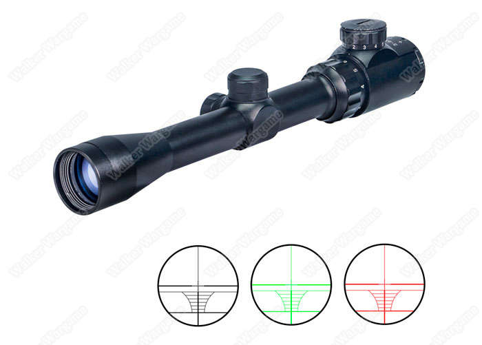 3-9x32 Red/Green Illuminated Rifle Scope