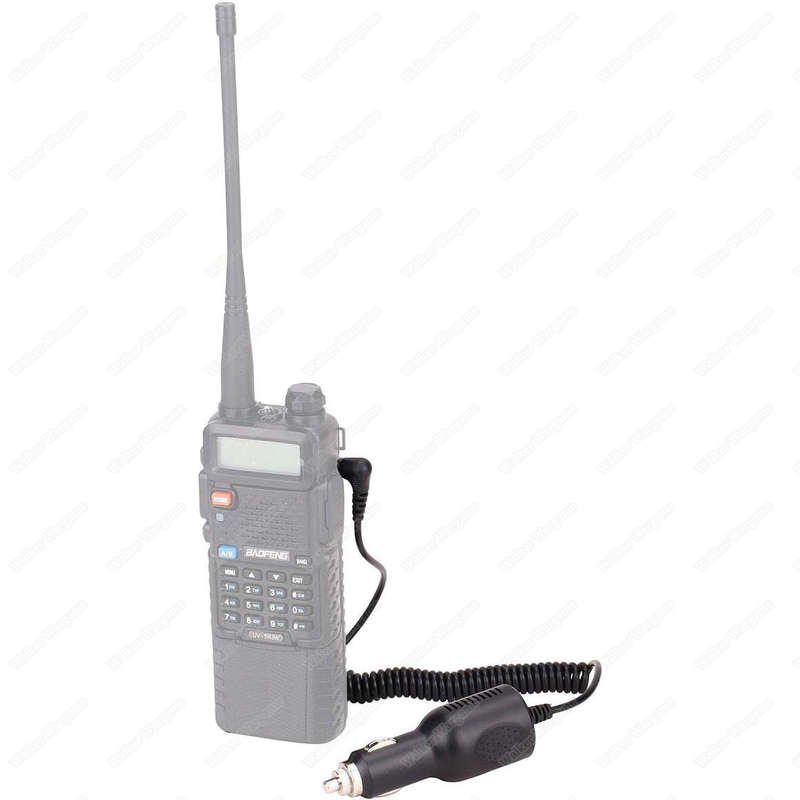 ABBREE 12-24V Car Charge Cable Line for BaoFeng Radio UV-5R, UV-82,