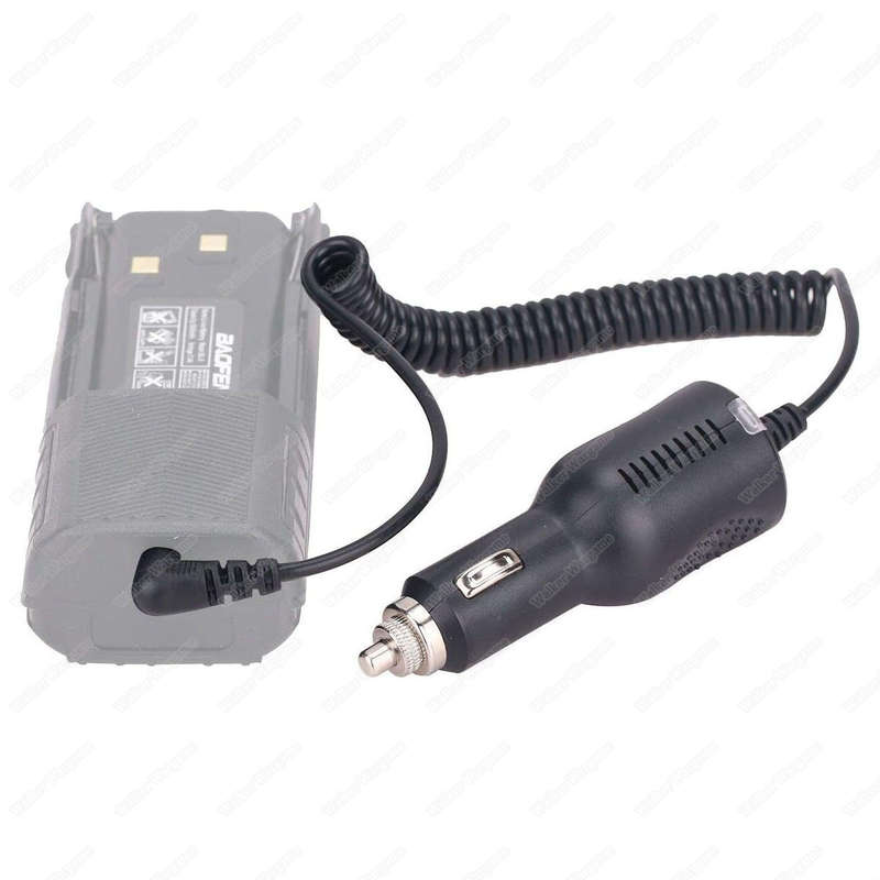 ABBREE 12-24V Car Charge Cable Line for BaoFeng Radio UV-5R, UV-82,