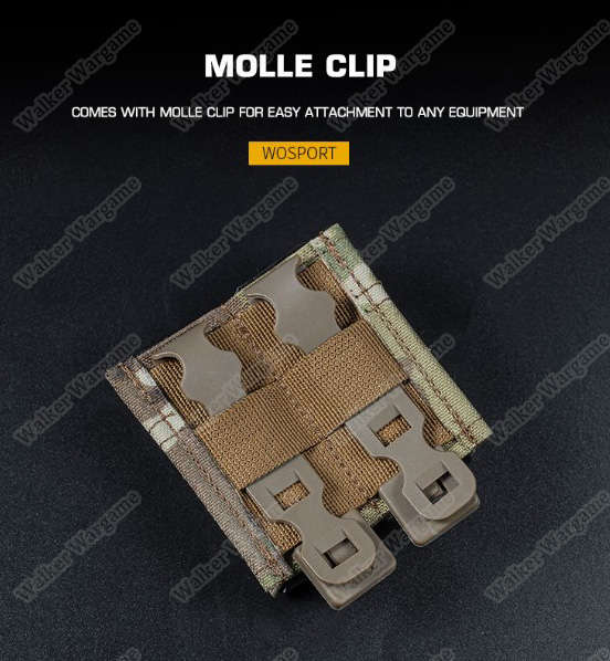 WST FAST 9MM Double Mag Pouch Molle Pouch Multicam