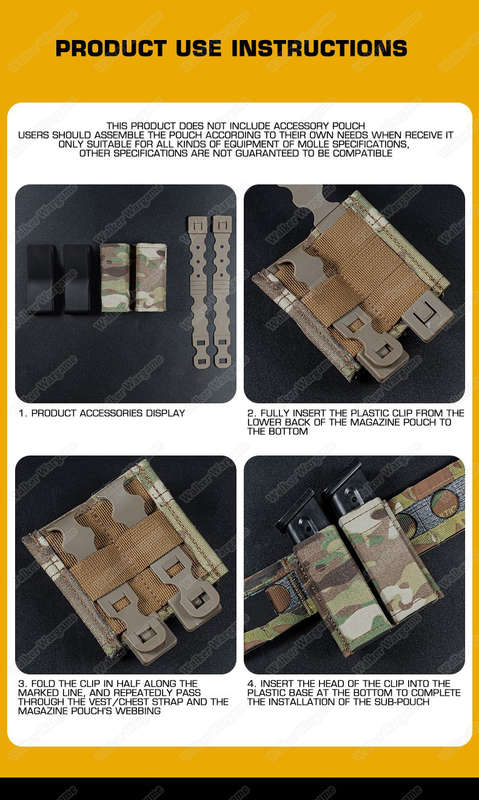 WST FAST 9MM Double Mag Pouch Molle Pouch Multicam