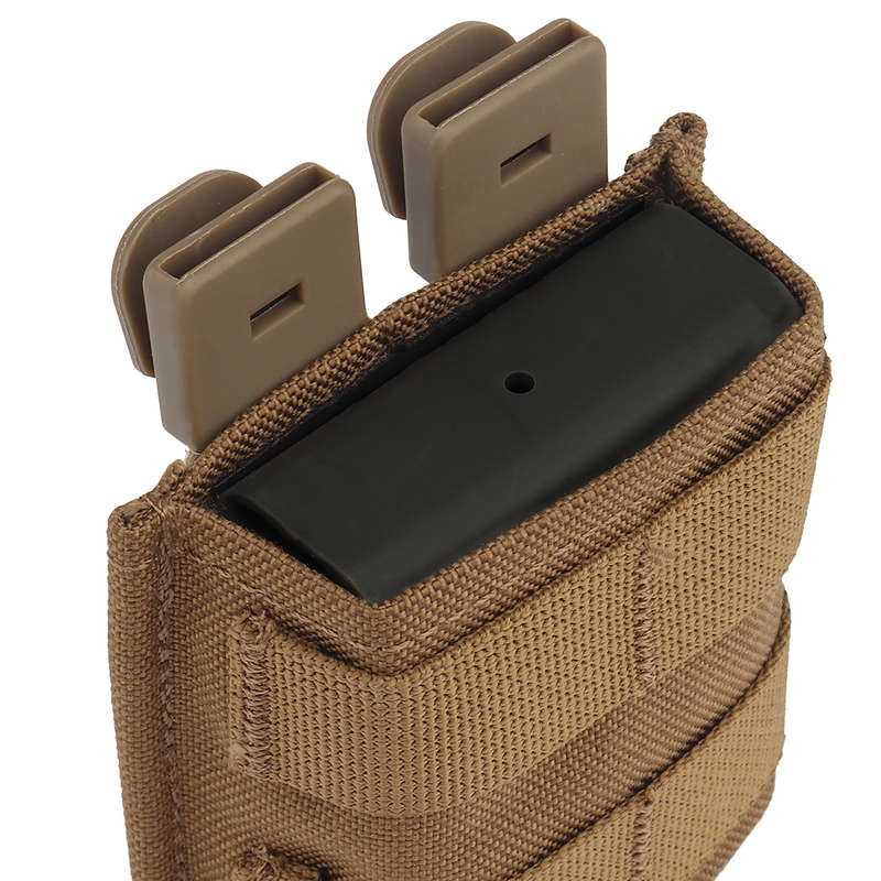WST FAST 5.56 M4 Mag Single Pouch Molle Pouch Tan