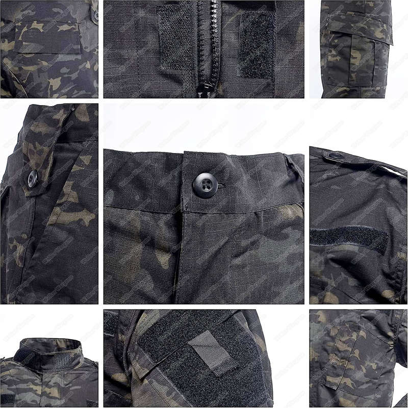 BDU Battle Dress Uniform Full Set - Special Force Multicam Black size 2XL