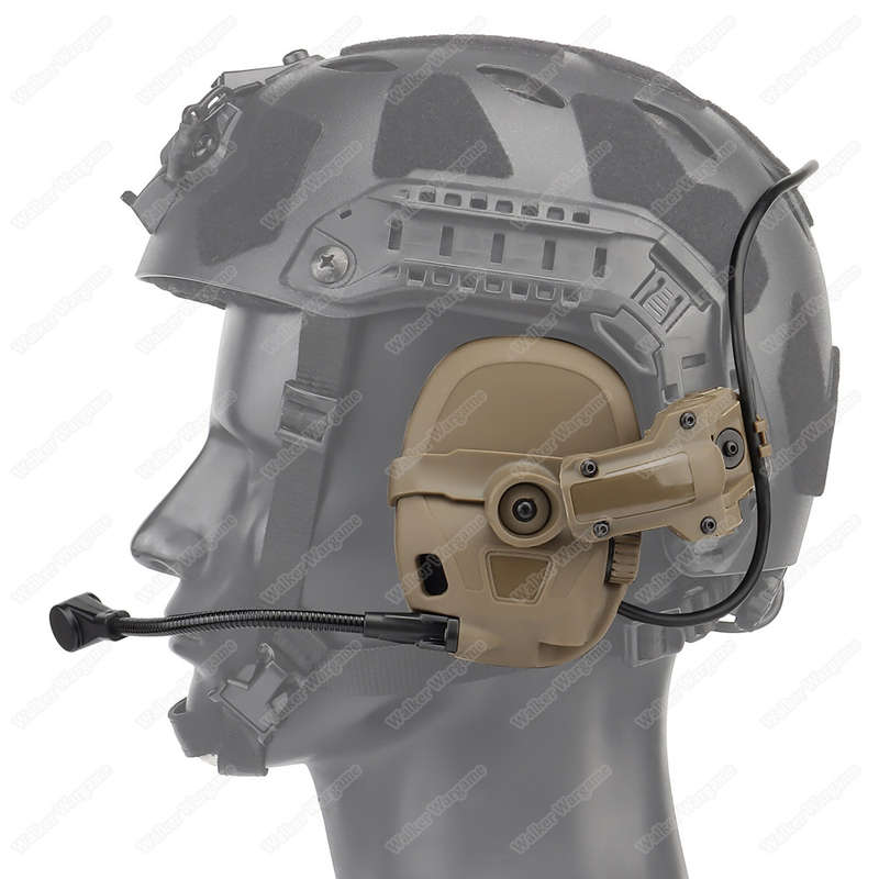 WST GEN 6 tactical headsetSound pickup and noise reduction with Multi Mount Tan