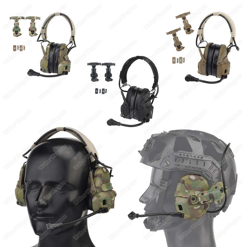 WST GEN 6 tactical headsetSound pickup and noise reduction with Multi Mount Tan