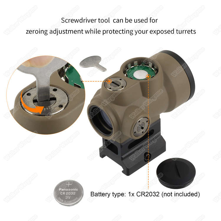 Focuhunter 2MOA 1X30 MRO Red Dot Sight with Picatinny Mount 0174