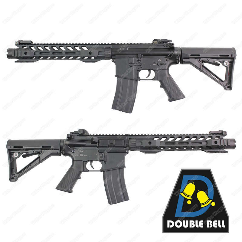 Double Bell 076 M4 w/ 12" Skeletonized Handguard Airsoft AEG Rifle Black
