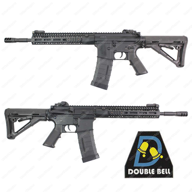 Double Bell 081S TTI TR-1 Engraved Metal Electric Airsoft Gun Black