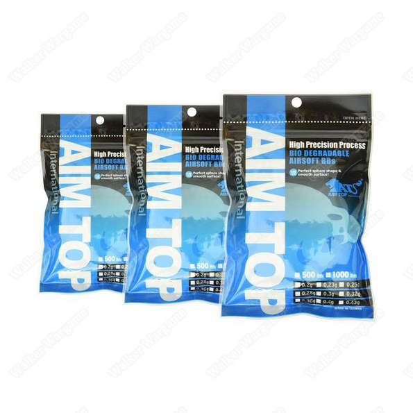 AIM TOP Heavy BIO 0.36g Sniper Precision BB 1000rds Pack