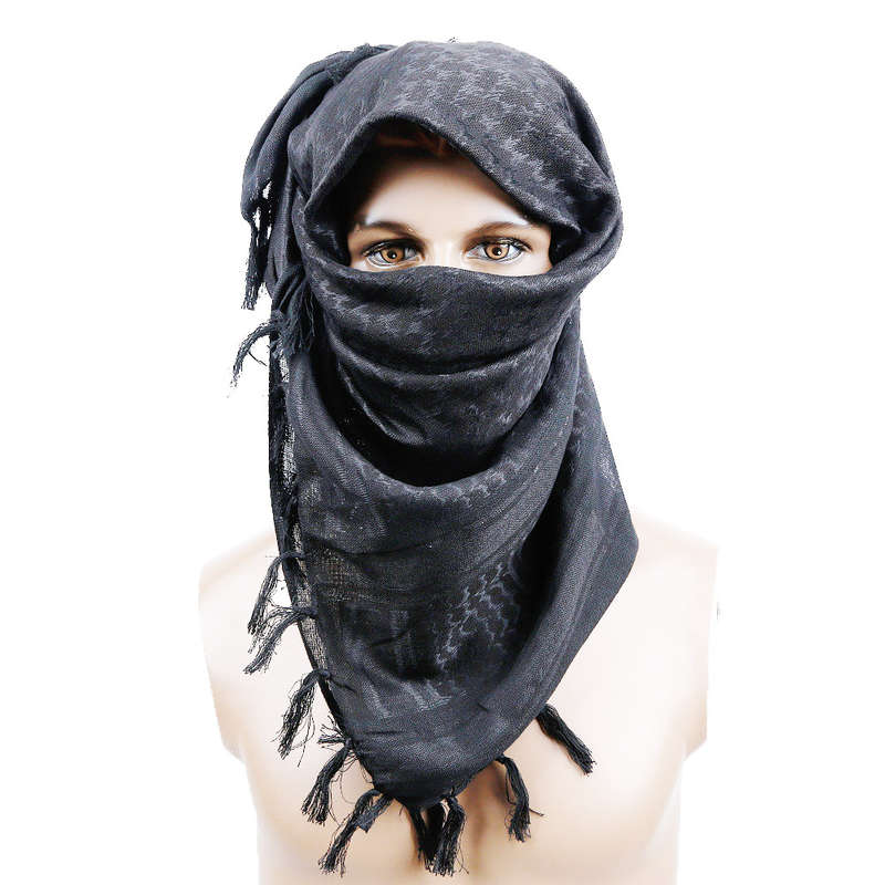 WST Mil Spec 100% Cotton Tactical Shemagh Black/ Grey