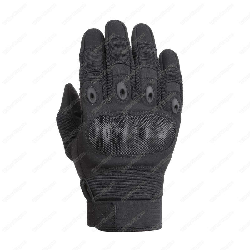 Emerson Assult Tactical Full Finger Hard Knuckle Gloves - SWAT Black XL