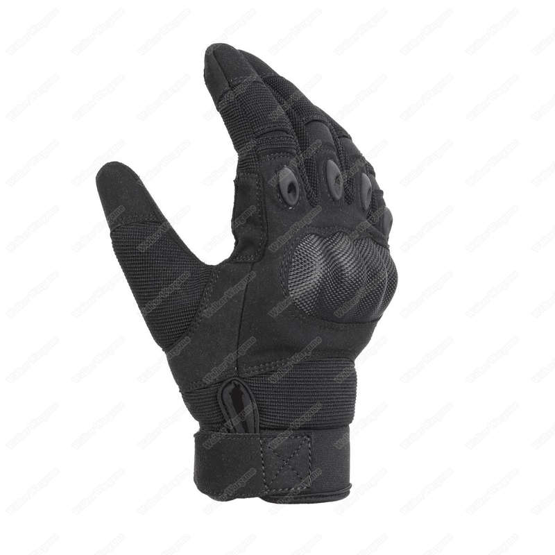 Emerson Assult Tactical Full Finger Hard Knuckle Gloves - SWAT Black XL