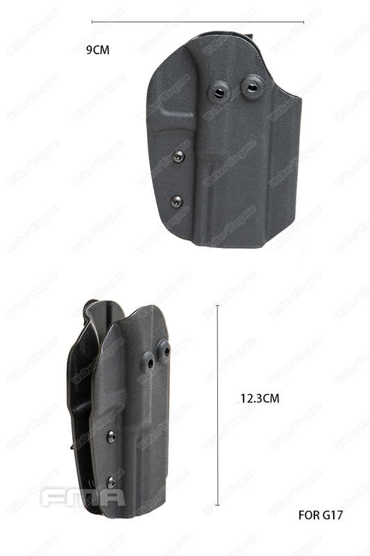 FMA KYDEX IWB OWB Left / Right Hand Holster For Glock Pistol Black Model B
